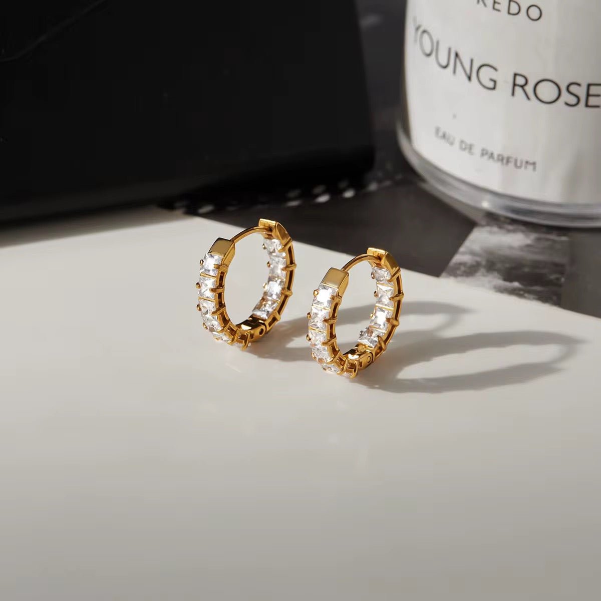 Aria Zircon Hoop Earrings - Calilo Australia