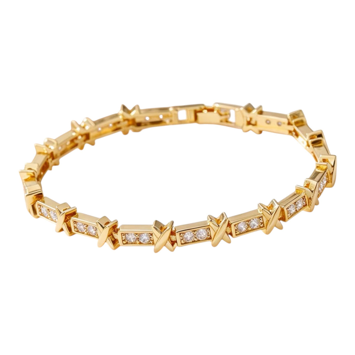 Aurelia Gold Zircon Link Bracelet - Calilo Australia