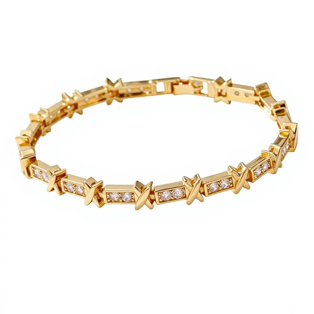 Aurelia Gold Zircon Link Bracelet - Calilo Australia