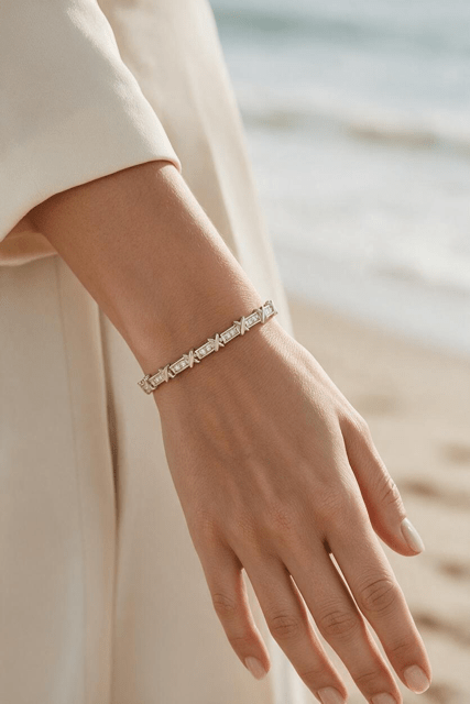 Aurelia Gold Zircon Link Bracelet - Calilo Australia