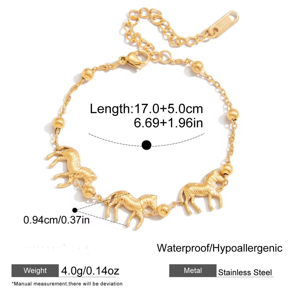 Aurelia Horse Chain Gold Bracelet - Calilo Australia