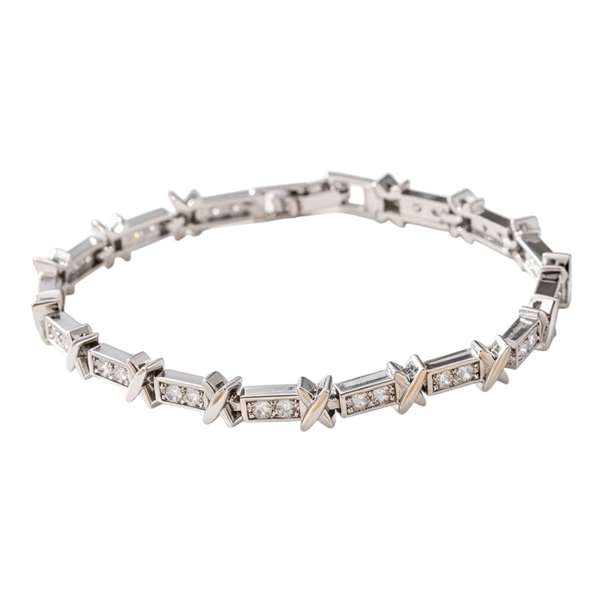 Aurelia Silver Zircon Link Bracelet - Calilo Australia