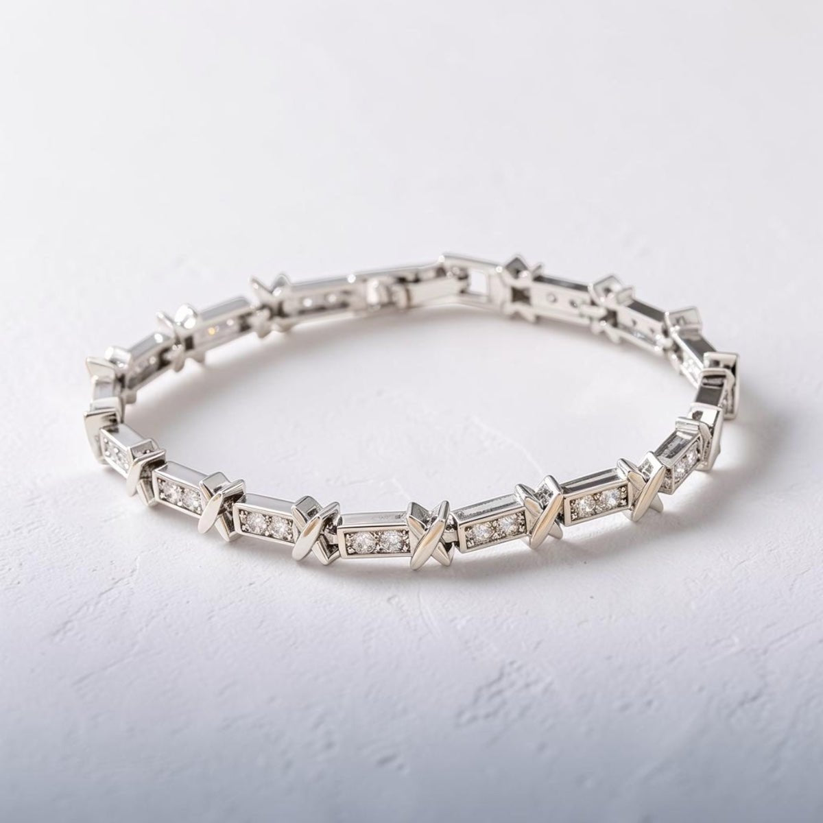 Aurelia Silver Zircon Link Bracelet - Calilo Australia
