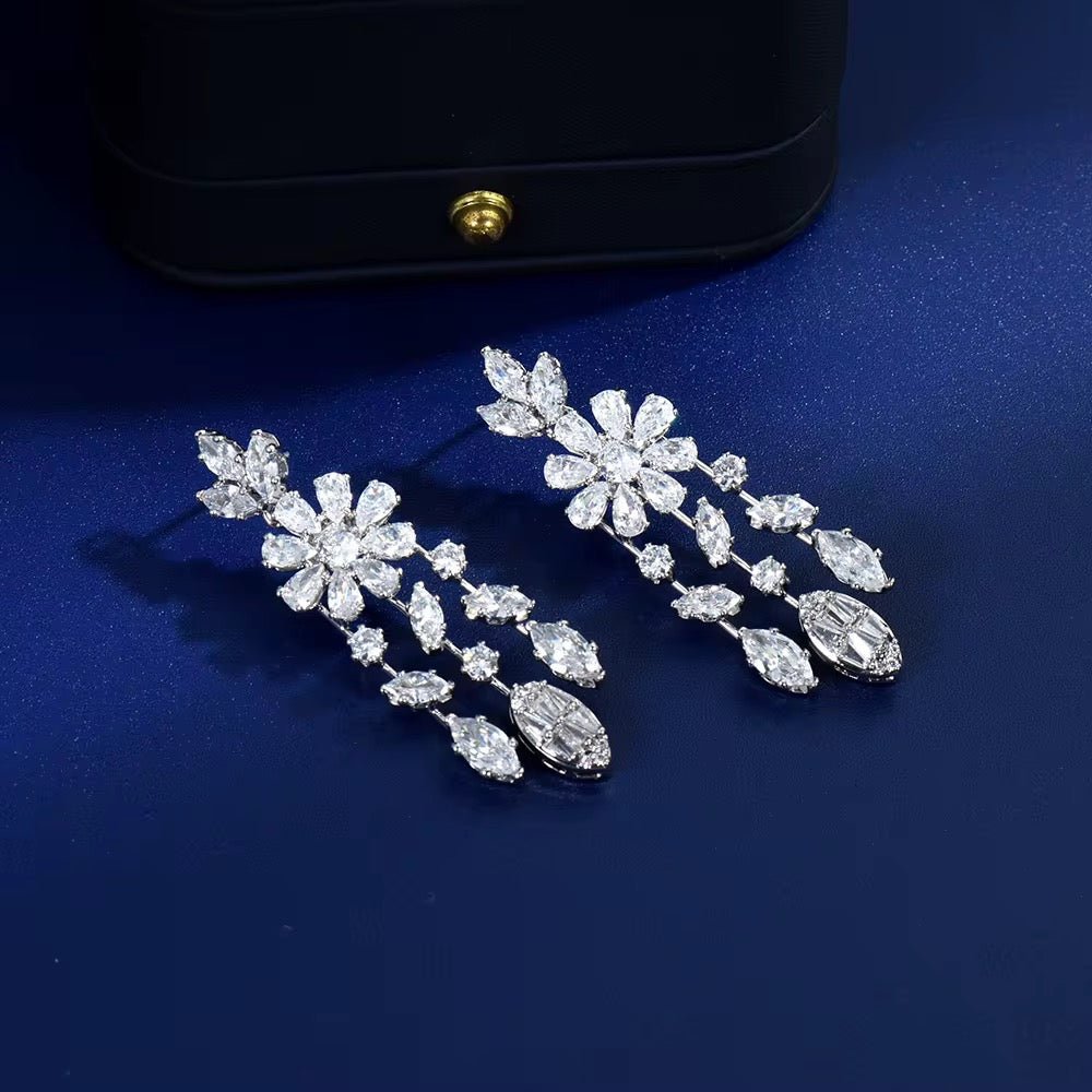 Aurielle Luxe Cubic Zirconia Bridal Earrings - Calilo Australia