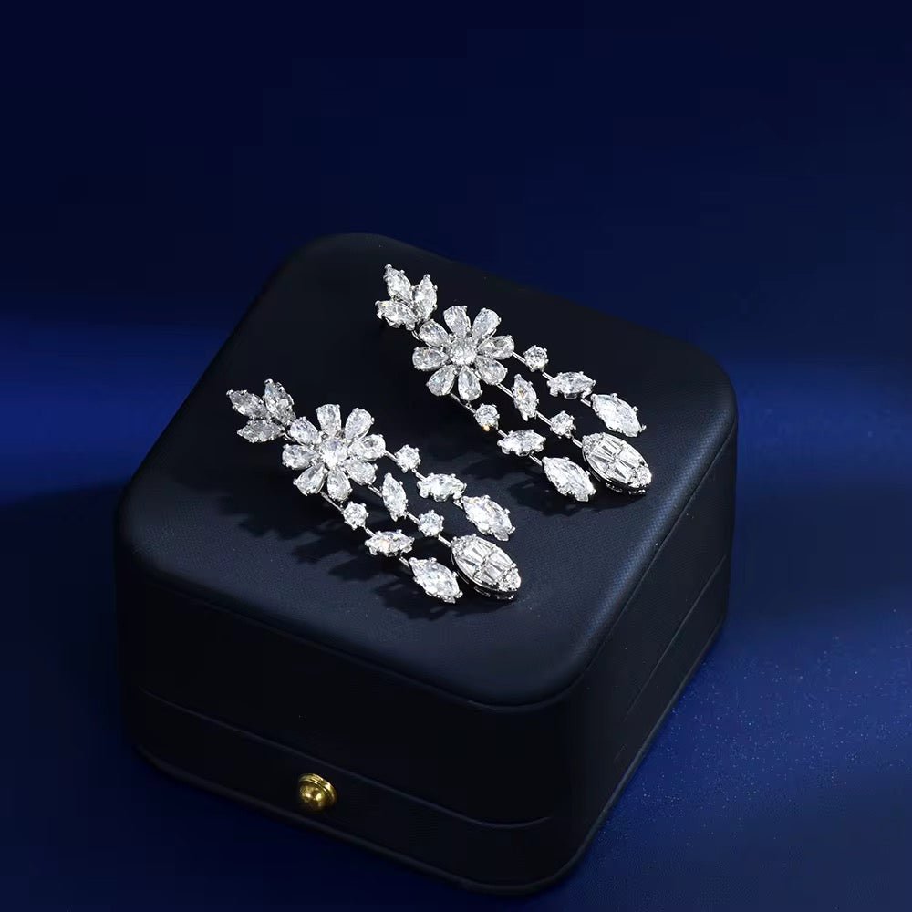 Aurielle Luxe Cubic Zirconia Bridal Earrings - Calilo Australia