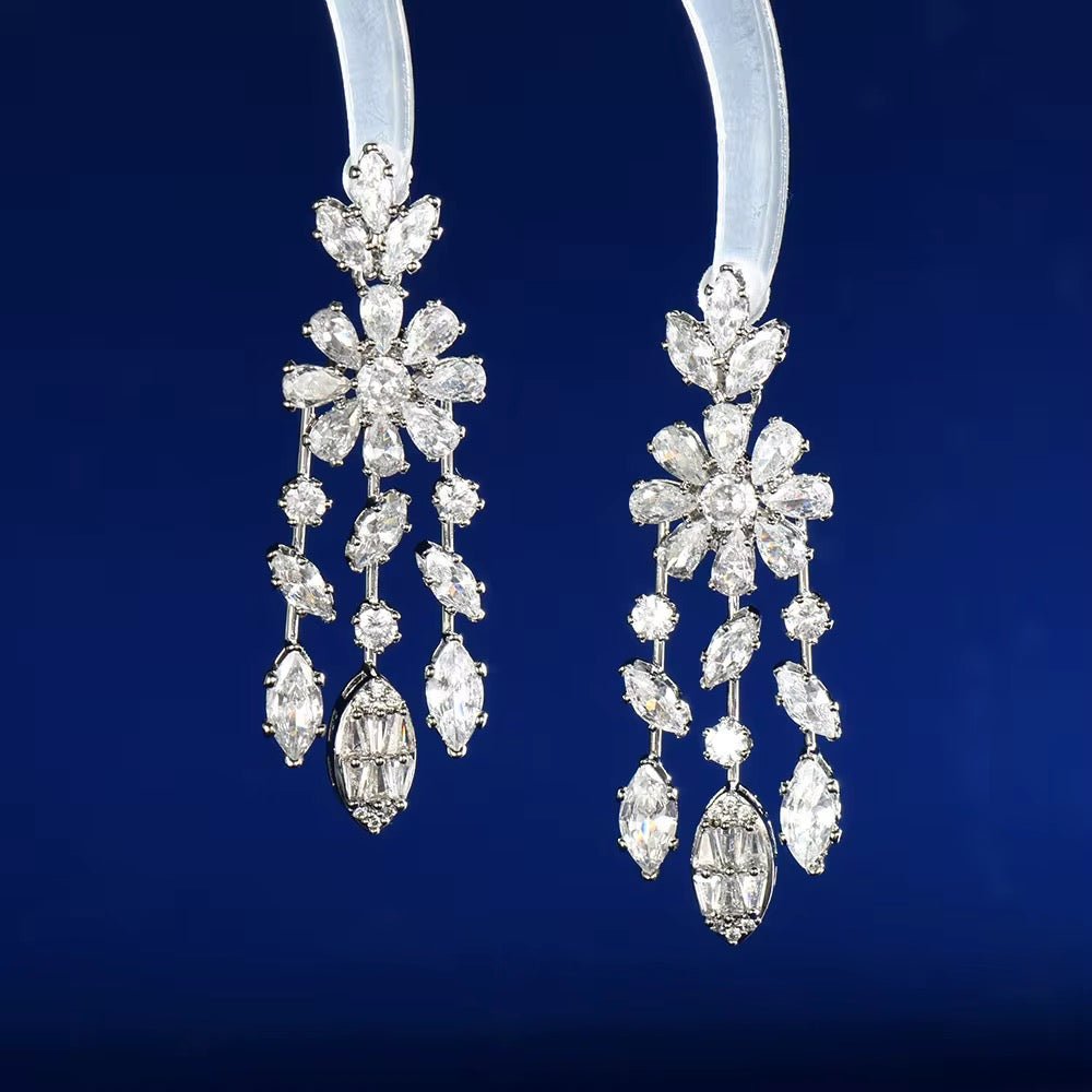 Aurielle Luxe Cubic Zirconia Bridal Earrings - Calilo Australia