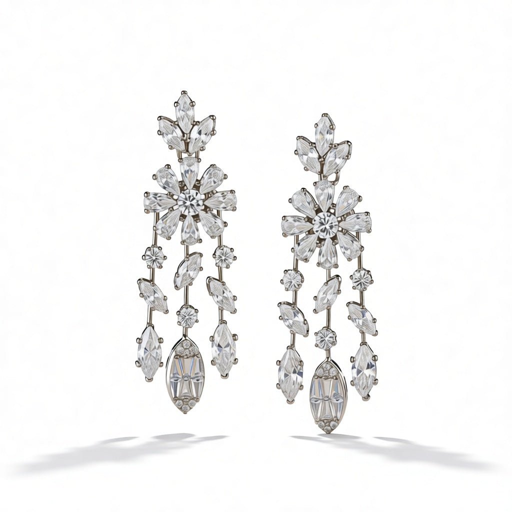 Aurielle Luxe Cubic Zirconia Bridal Earrings - Calilo Australia