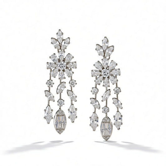 Aurielle Luxe Cubic Zirconia Bridal Earrings - Calilo Australia