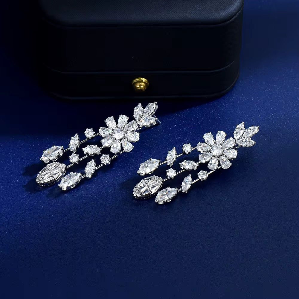 Aurielle Luxe Cubic Zirconia Bridal Earrings - Calilo Australia