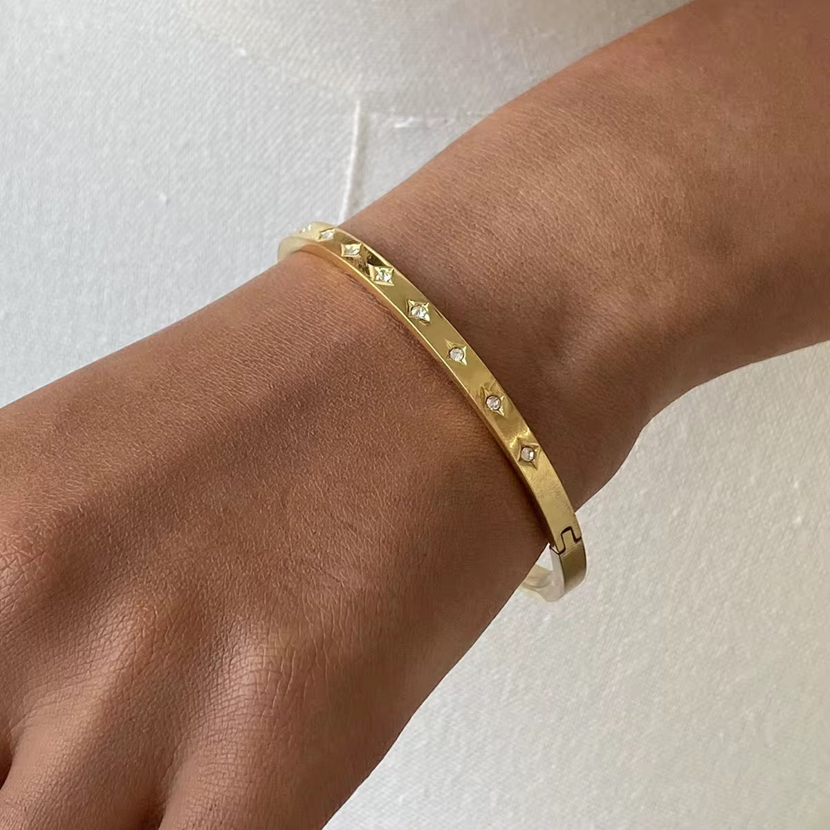 Aurora Zircon Bangle - Calilo Australia