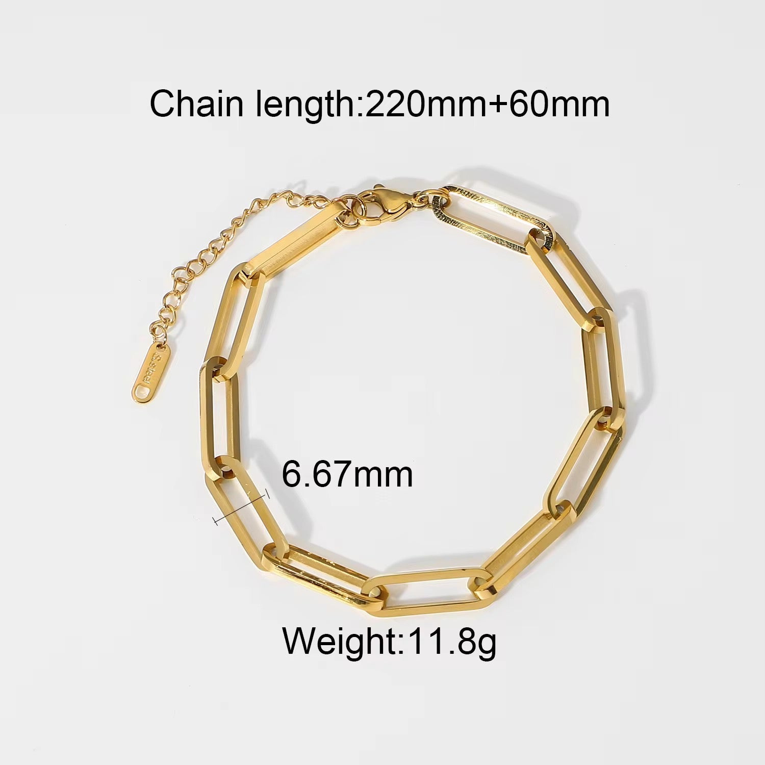 Ayla Paperclip Link Bracelet - Calilo Australia