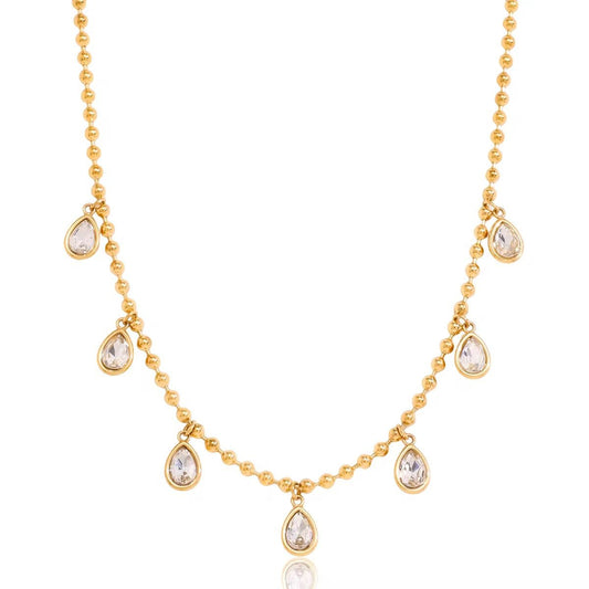 Calilo Zircon Drops Necklace - Calilo Australia