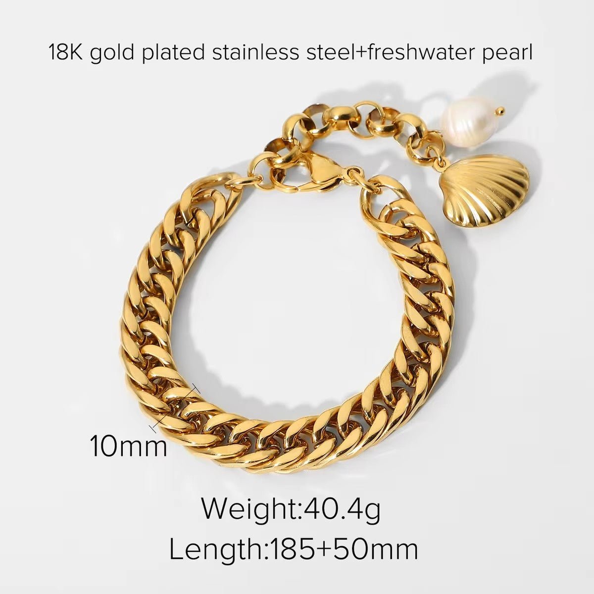 Carrie Shell Gold Bracelet - Calilo Australia
