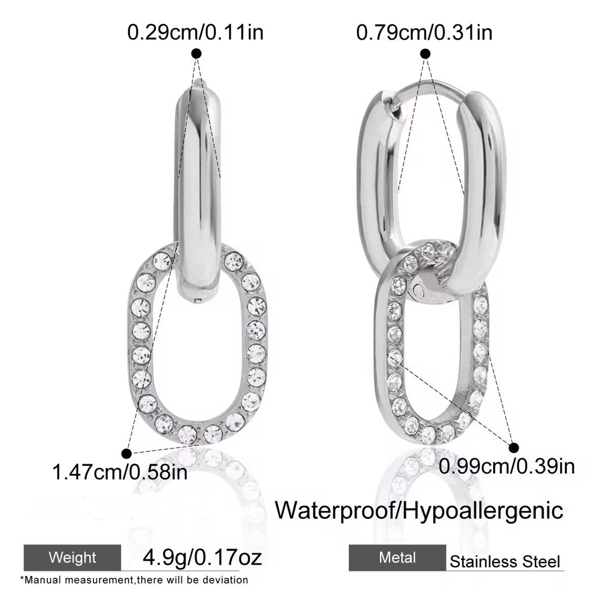 Celeste Paperclip Zircon Drop Earrings - Calilo Australia