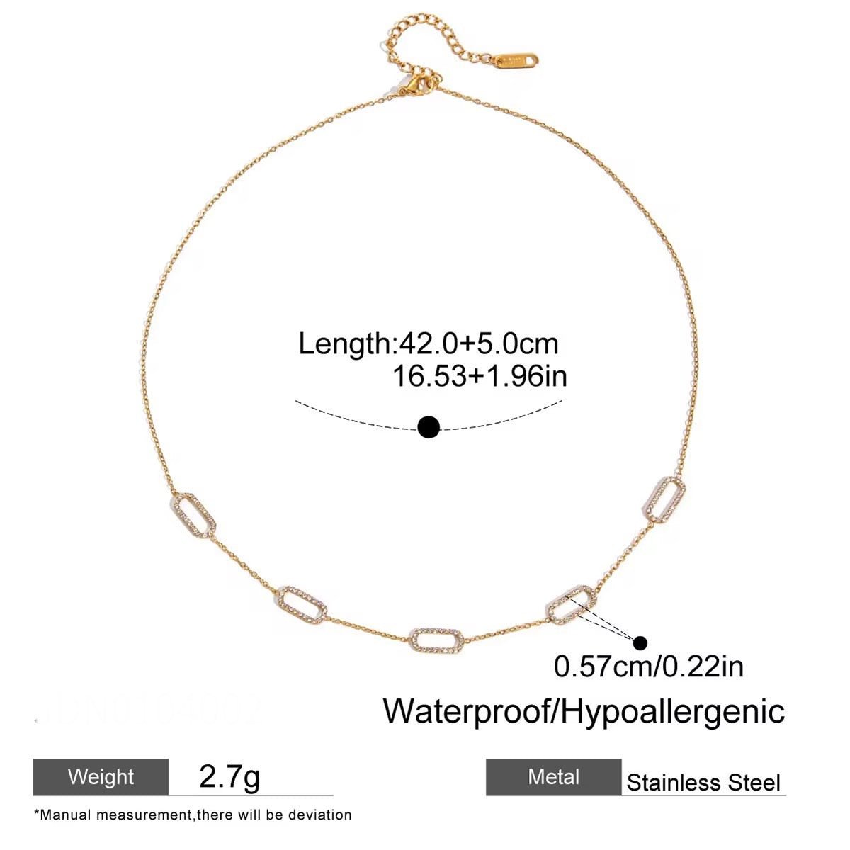 Celeste Paperclip Zircon Necklace - Calilo Australia