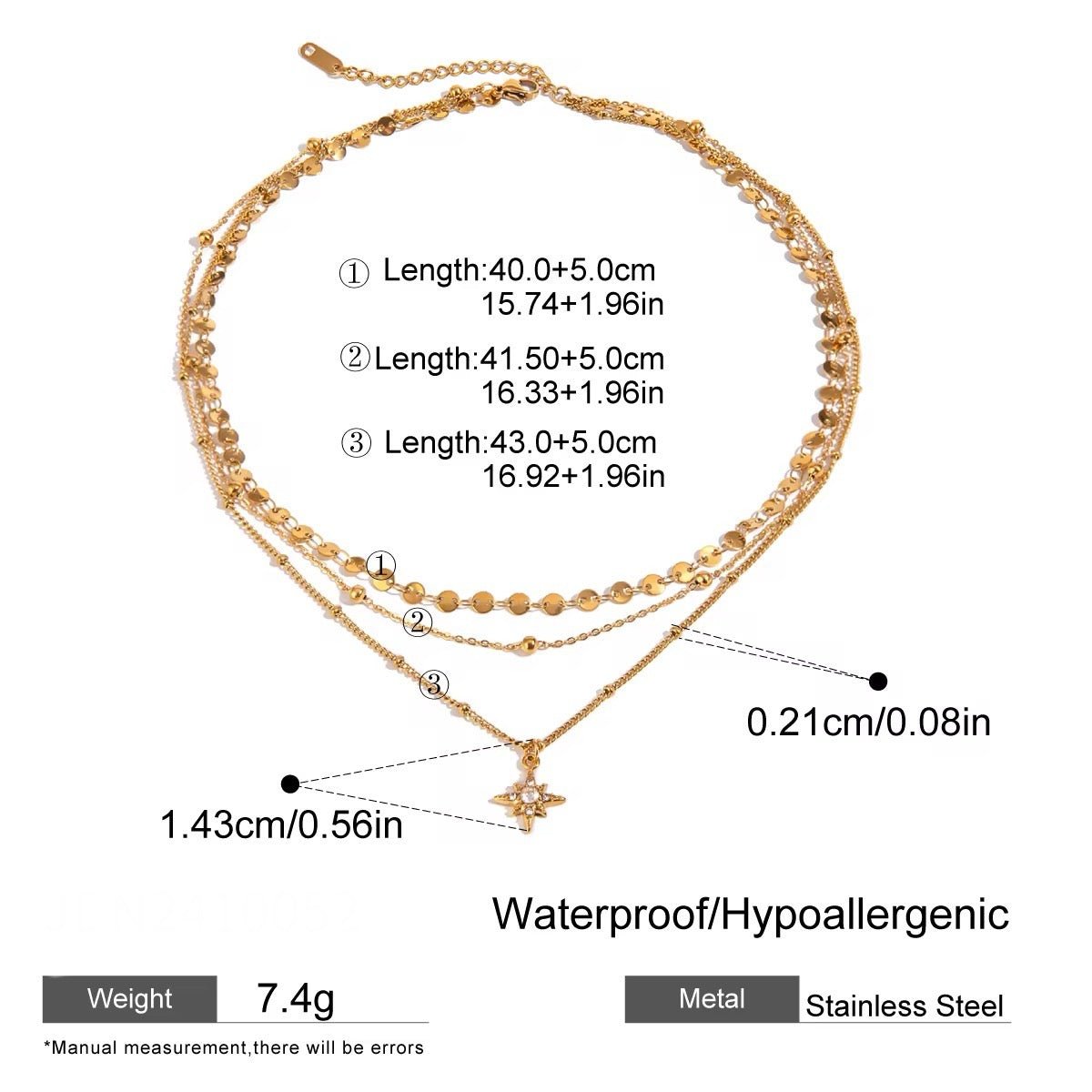 Celestia Star Layer Necklace - Calilo Australia