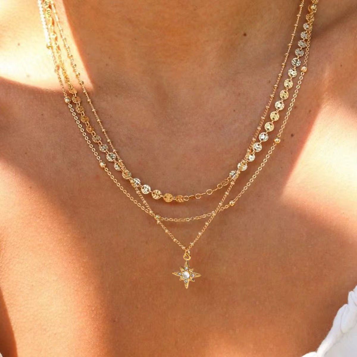 Celestia Star Layer Necklace - Calilo Australia