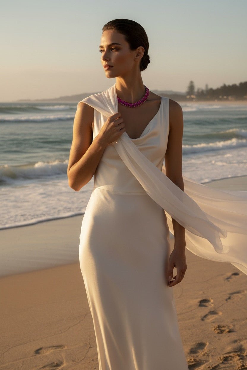 Charlotte Statement Crystal Gemstone Collar Necklace - Calilo Australia