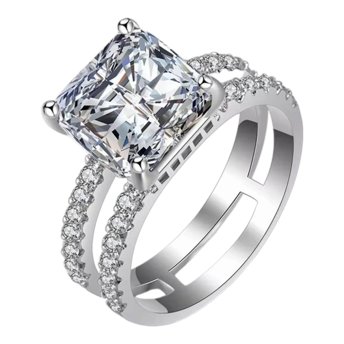 Cleopatra Square Cut Stone Engagement Ring - Calilo Australia