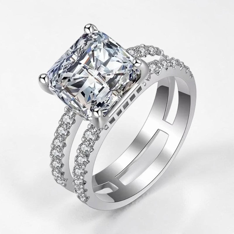 Cleopatra Square Cut Stone Engagement Ring - Calilo Australia