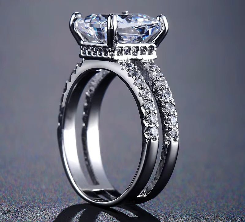 Cleopatra Square Cut Stone Engagement Ring - Calilo Australia