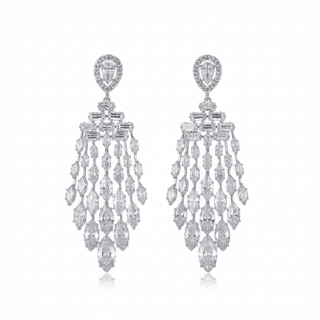 Elara Luxe Cubic Zirconia Bridal Earrings - Calilo Australia