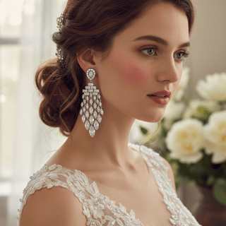 Elara Luxe Cubic Zirconia Bridal Earrings - Calilo Australia