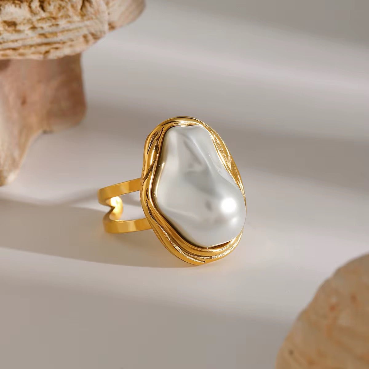 Ella Pearl Statement Ring - Calilo Australia