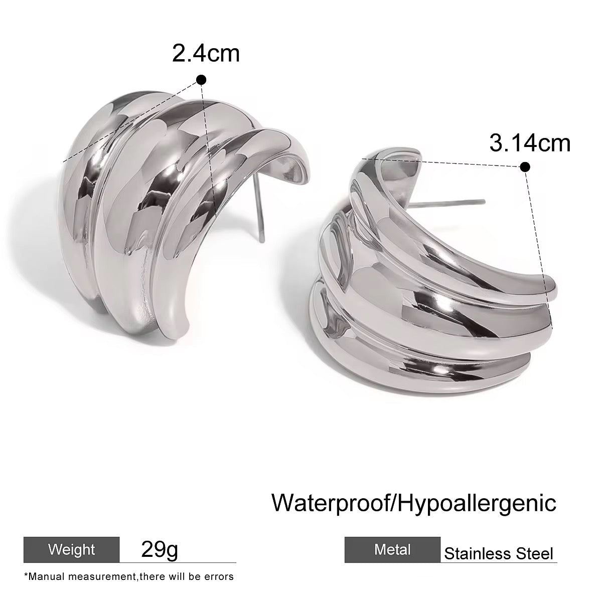Emma Three Layer Earrings - Calilo Australia