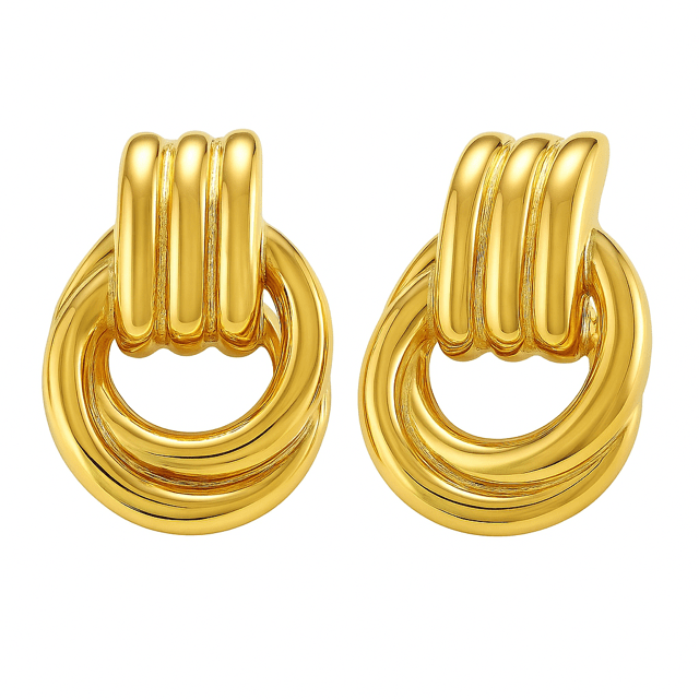 Eve Gold Knot Earrings - Calilo Australia