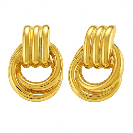 Eve Gold Knot Earrings - Calilo Australia