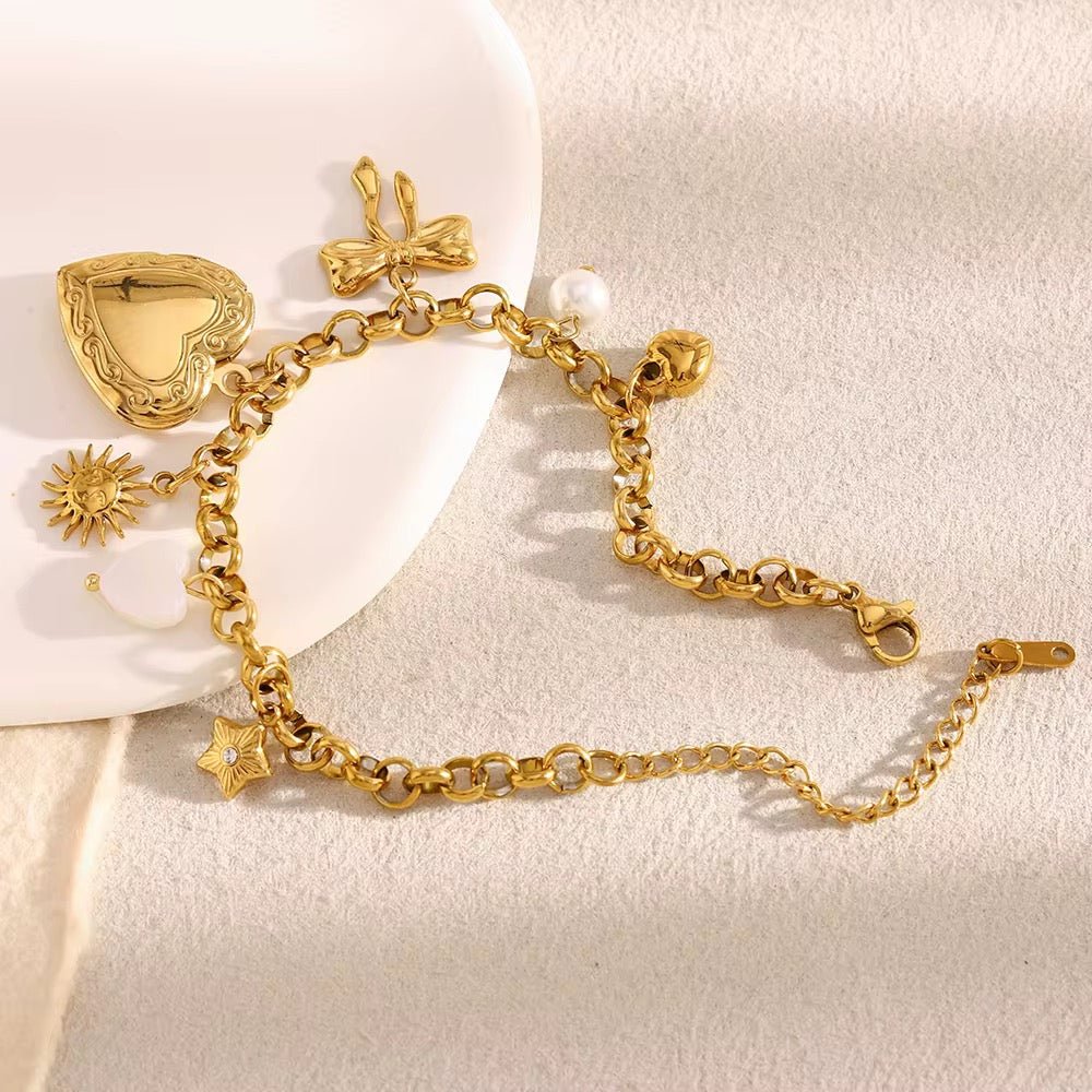 Everlasting Heart Charm Locket Bracelet - Calilo Australia