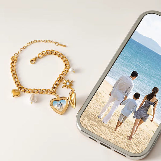 Everlasting Heart Charm Locket Bracelet - Calilo Australia