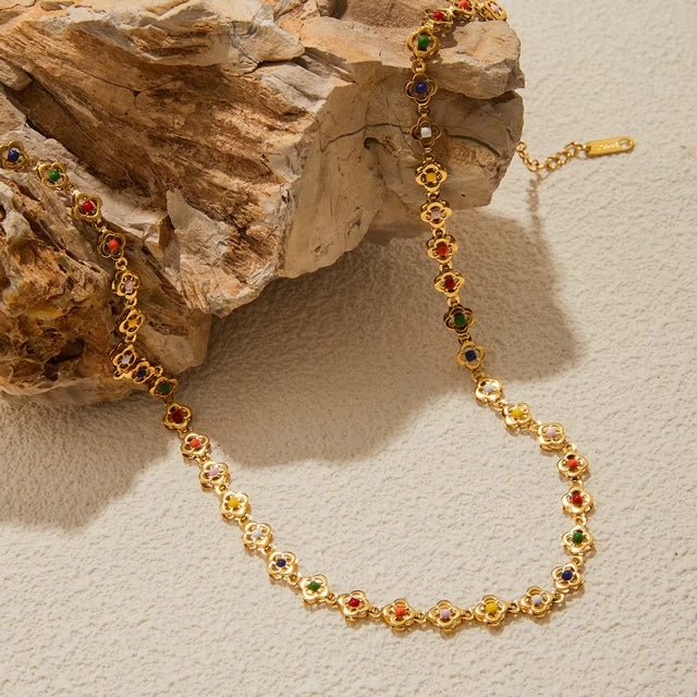 Flora Bloom Chain Necklace - Calilo Australia