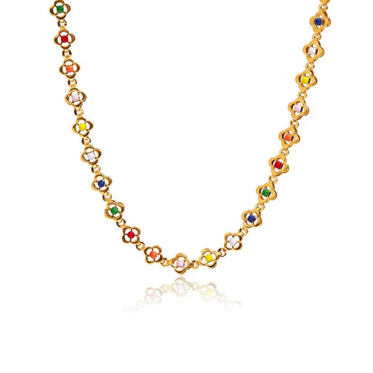 Flora Bloom Chain Necklace - Calilo Australia