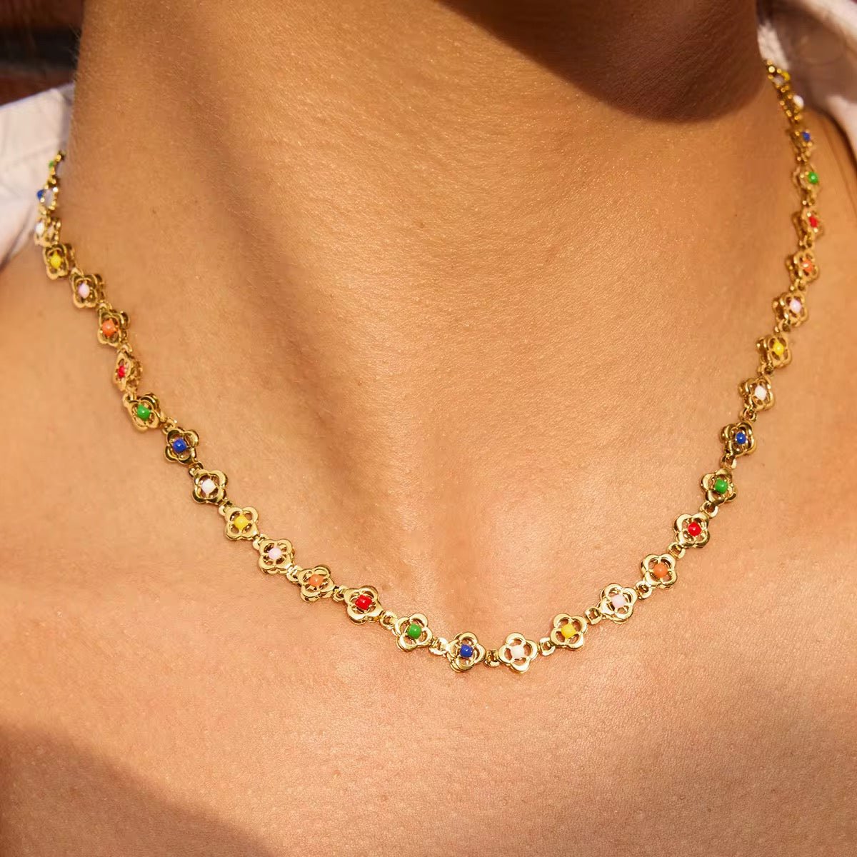 Flora Bloom Chain Necklace - Calilo Australia