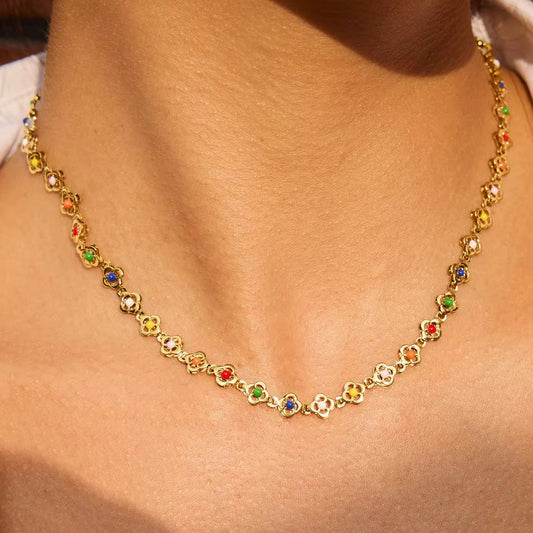 Flora Bloom Chain Necklace - Calilo Australia
