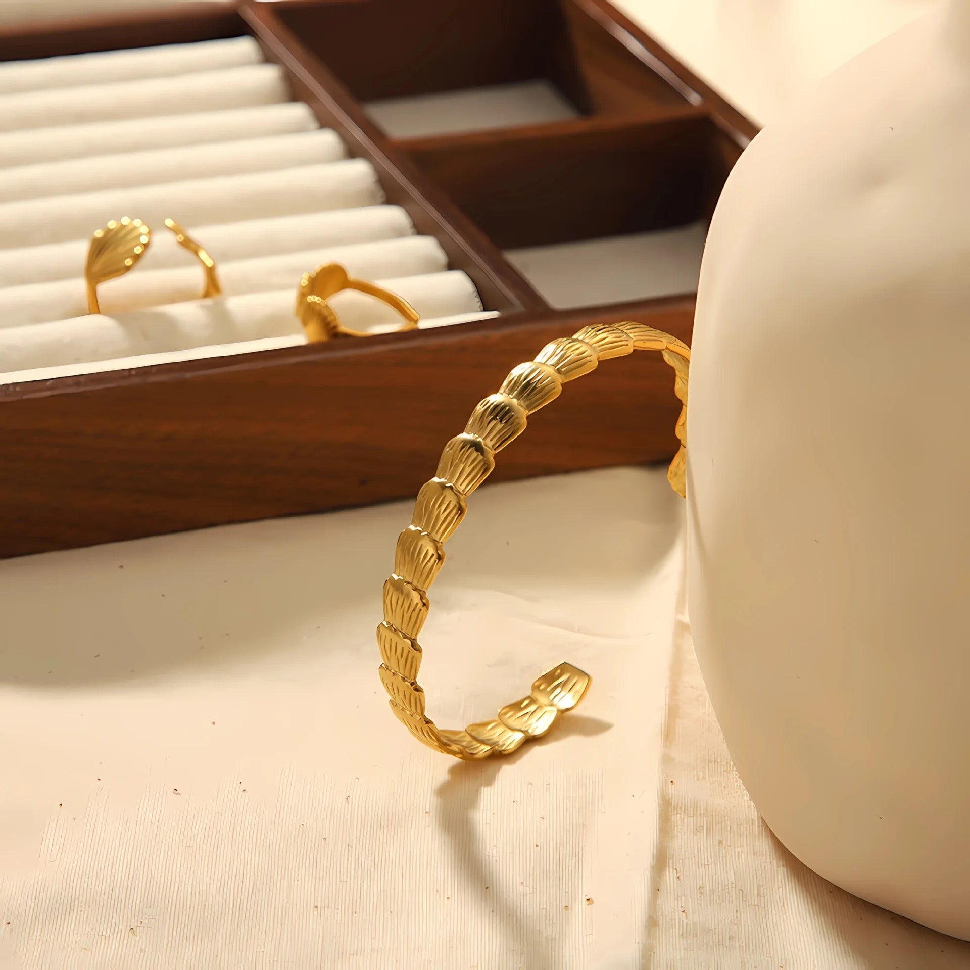Gold Shell Cuff Bracelet - Calilo Australia