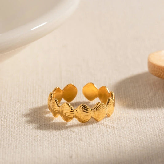 Gold Shell Ring - Calilo Australia