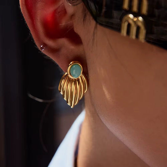 Ivy Blue Stone Earrings - Calilo Australia