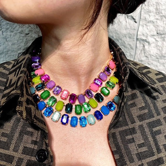 Lena Statement Necklace and Earrings Set - Calilo Australia