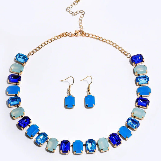 Lena Statement Necklace and Earrings Set - Calilo Australia