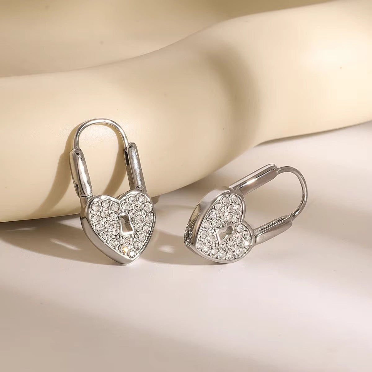 Love Heart Zircon Earrings - Calilo Australia