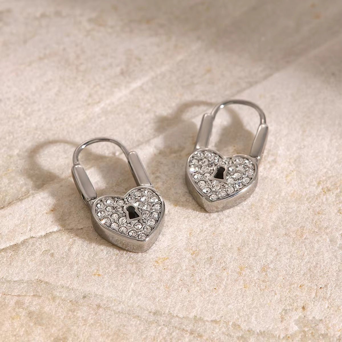 Love Heart Zircon Earrings - Calilo Australia