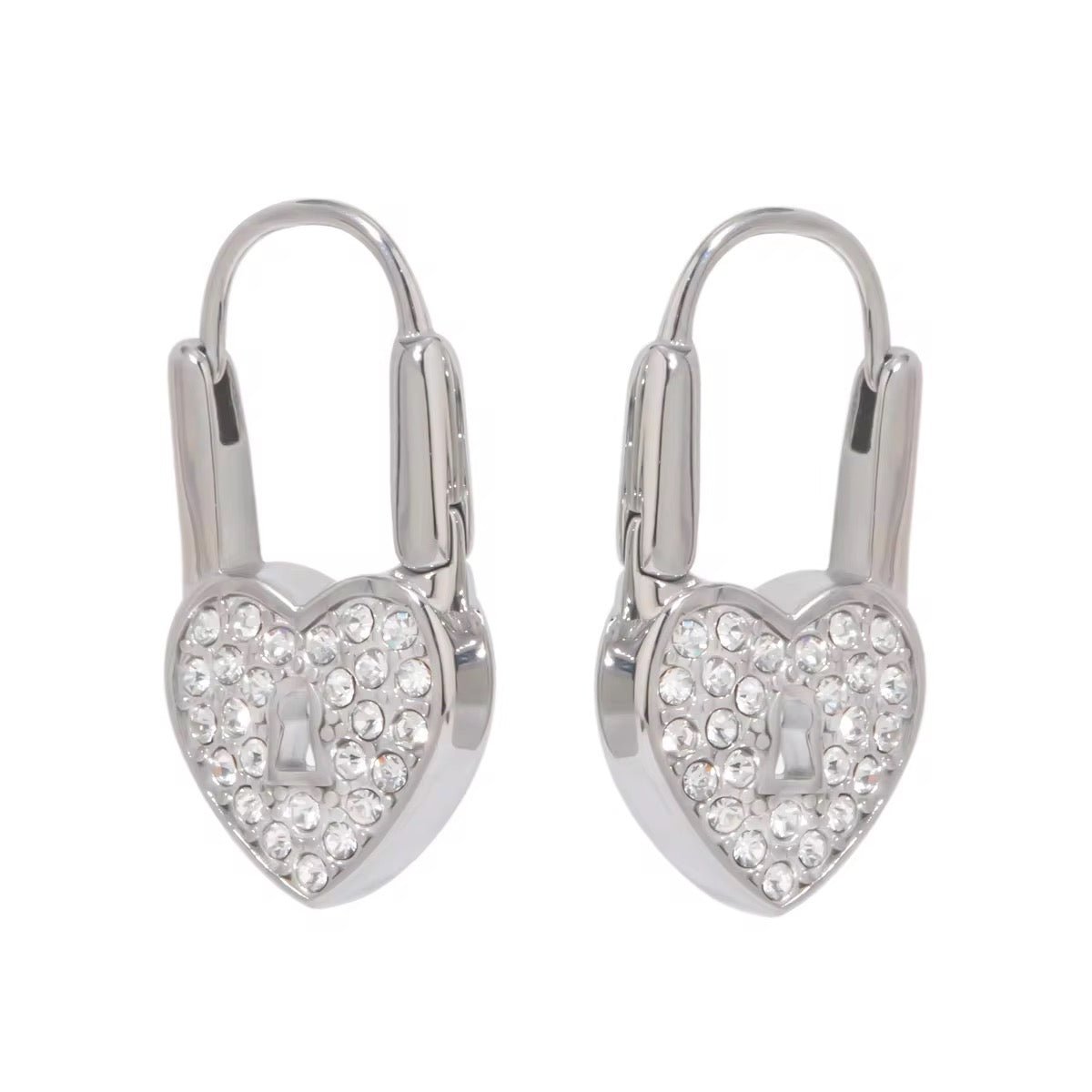 Love Heart Zircon Earrings - Calilo Australia