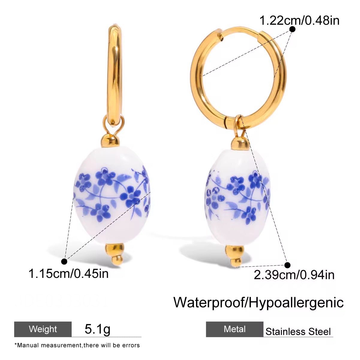 Lumière Vintage Ceramic Earrings - Calilo Australia