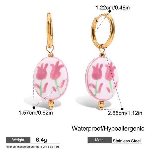 Lumière Vintage Ceramic Earrings - Calilo Australia