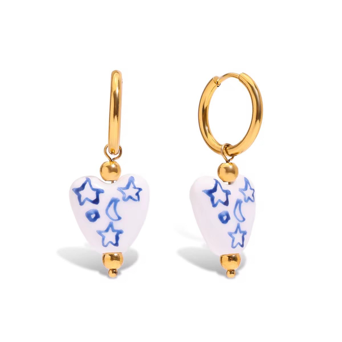 Lumière Vintage Ceramic Earrings - Calilo Australia