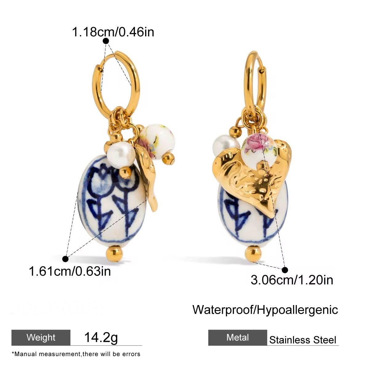 Lumière Vintage Ceramic Earrings - Calilo Australia