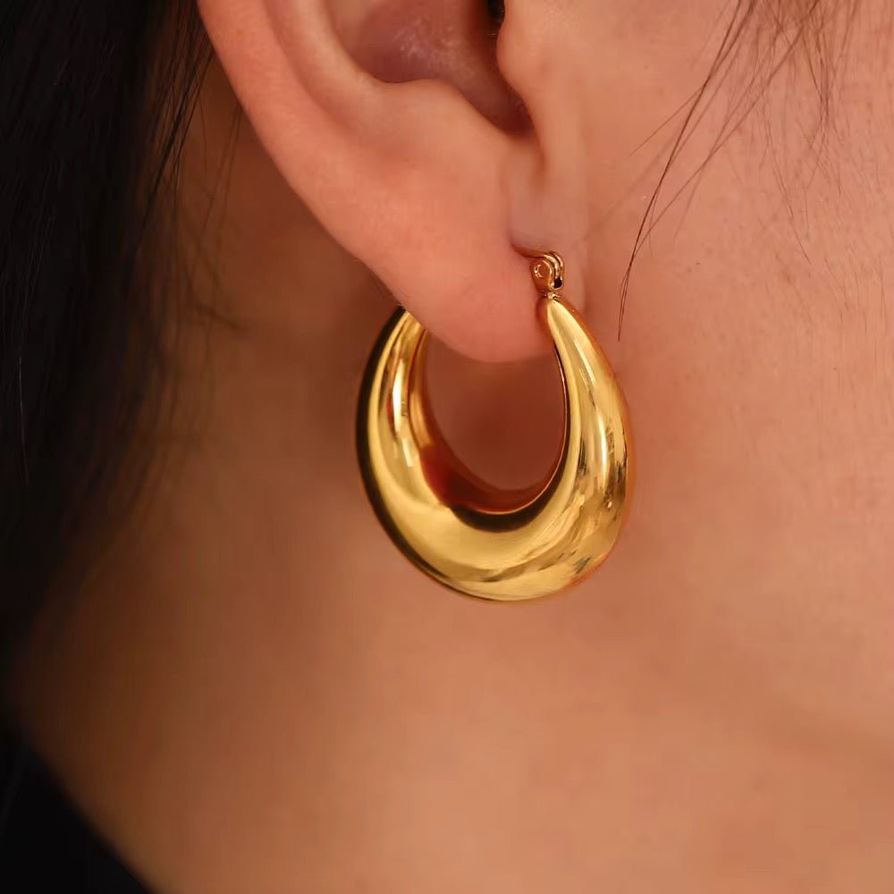 Luna Bold Hoop Earrings - Calilo Australia